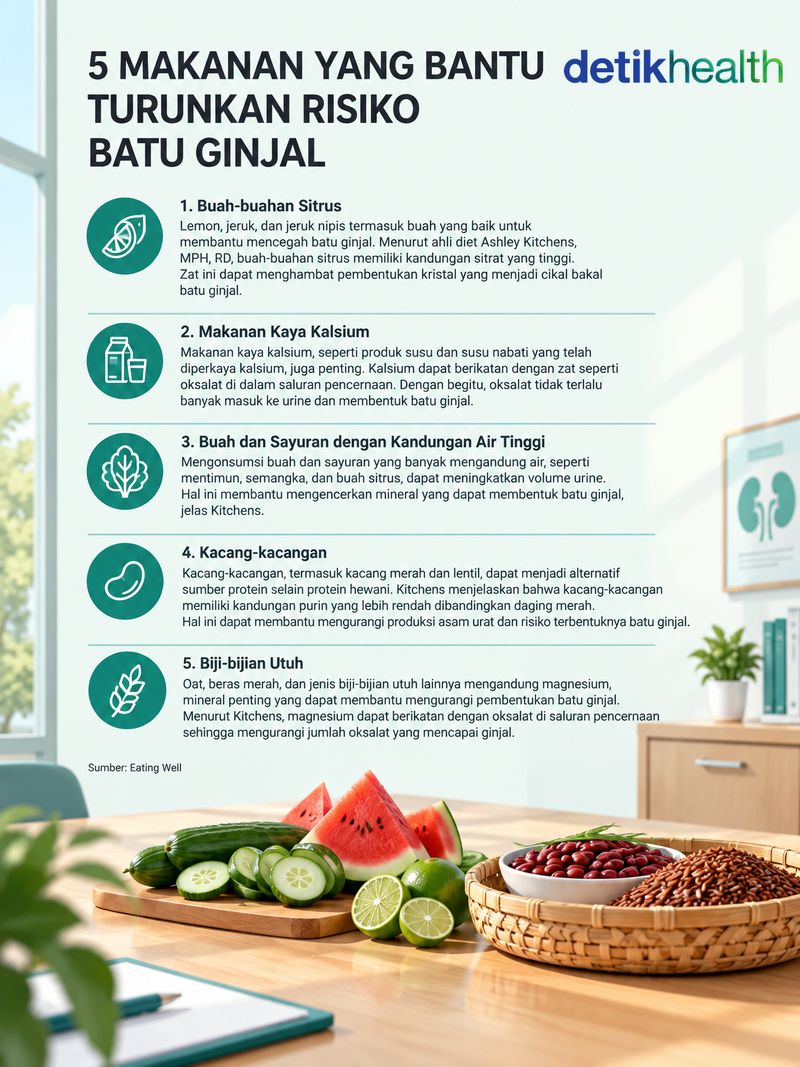 makanan yang bisa menurunkan risiko batu ginjal