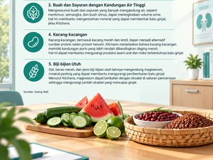 Infografis: 5 Makanan yang Bisa Bantu Kurangi Risiko Batu Ginjal, Apa Saja?