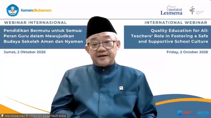 Mendikdasmen Abdul Muti ingatkan dua peran penting guru.