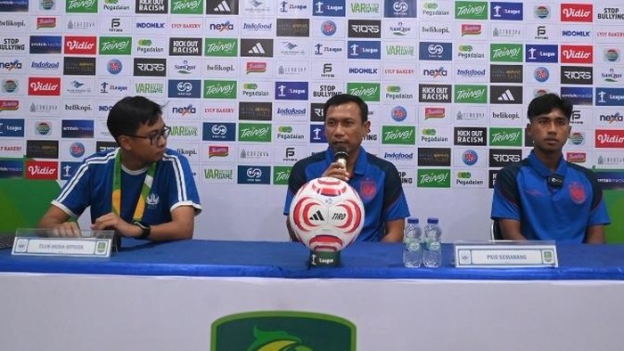 Konferensi pers PSIS Semarang jelang laga kontra Adhyaksa FC di Stadion Jatidiri, Jumat (2/10/2026).