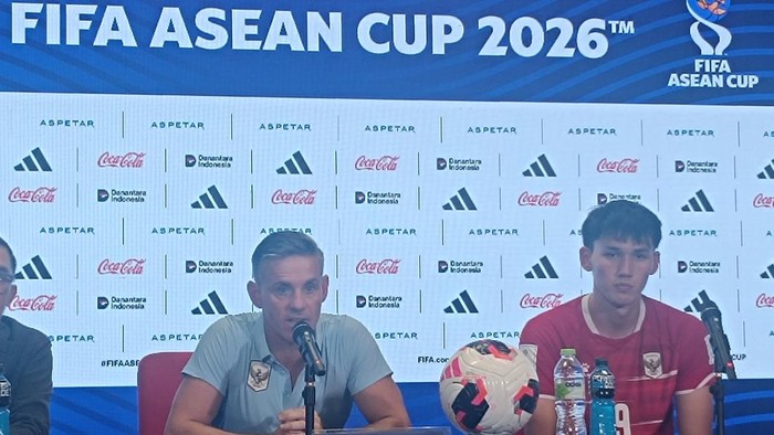 Konferensi pers usai laga Indonesia vs Bangladesh