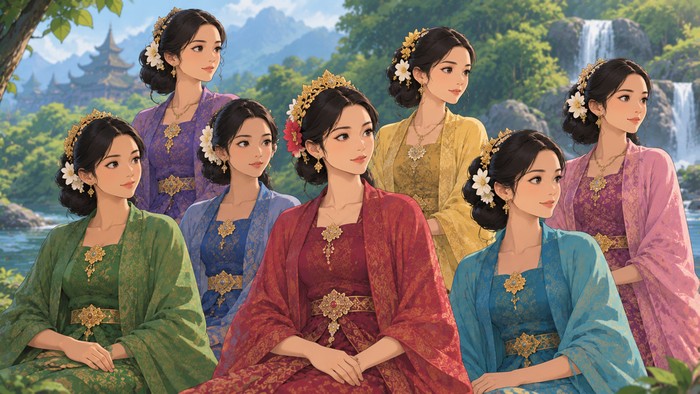 Ilustrasi 7 bidadari