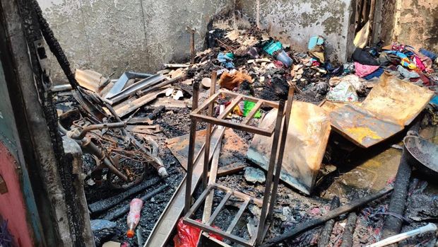 Kondisi terkini rumah yang terbakar tewaskan balita di Cakung, Jakarta Timur Kondisi terkini rumah yang terbakar tewaskan balita di Cakung, Jakarta Timur