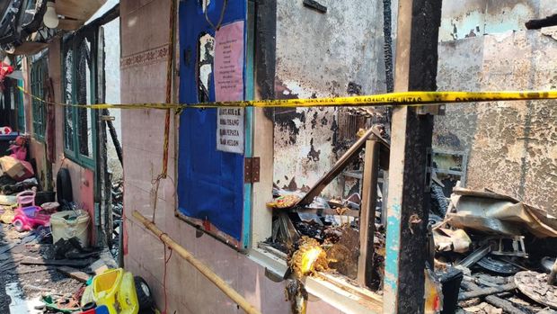 Kondisi terkini rumah yang terbakar tewaskan balita di Cakung, Jakarta Timur