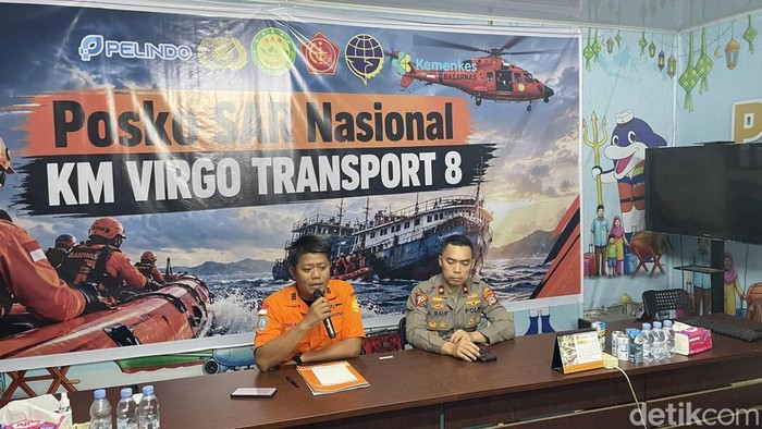 Konferensi pers pencarian korban KM Virgo Transport 8 pada hari ke-20, Jumat (2/10/2026) malam.