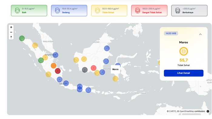 Kualitas Udara Makassar dan Sekitarnya