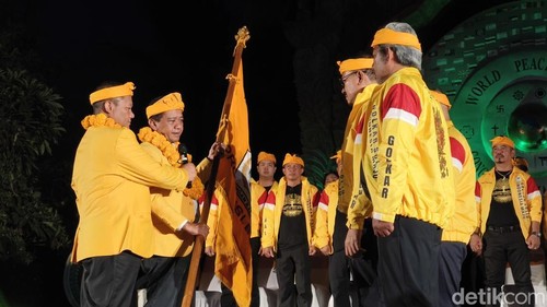 Pelantikan pengurus DPD Golkar Bali di Denpasar, Sabtu (3/10/2026). (Foto: Putu Yonata/detikBali)