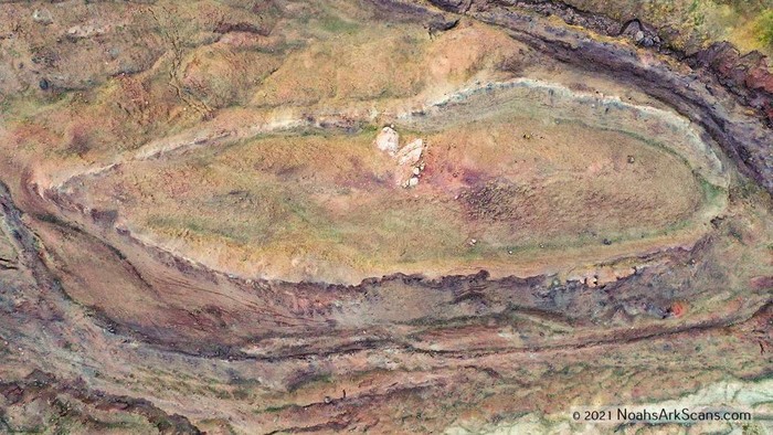 Penampakan batuan diduga bahtera Nabi Nuh di Turki