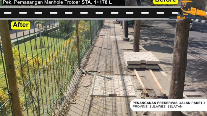 Program MYP Paket I Pemprov Sulsel kini fokus penataan pedestrian hingga drainase.