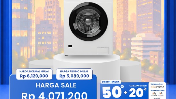 Mesin Cuci Front Load 7KG Hanya Rp 4 Jutaan di Transmart Full Day Sale