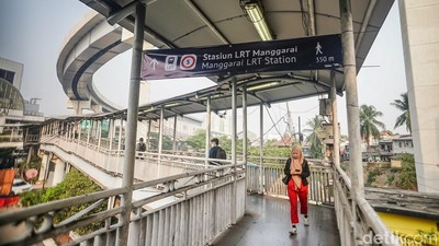 Begini Penunjuk Arah Sementara Menuju LRT Manggarai di Kawasan Stasiun