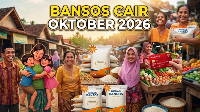 Ilustrasi bansos cair Oktober 2026.