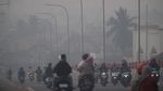 Penampakan Palembang Diselimuti Asap Karhutla, Kualitas Udara Berbahaya