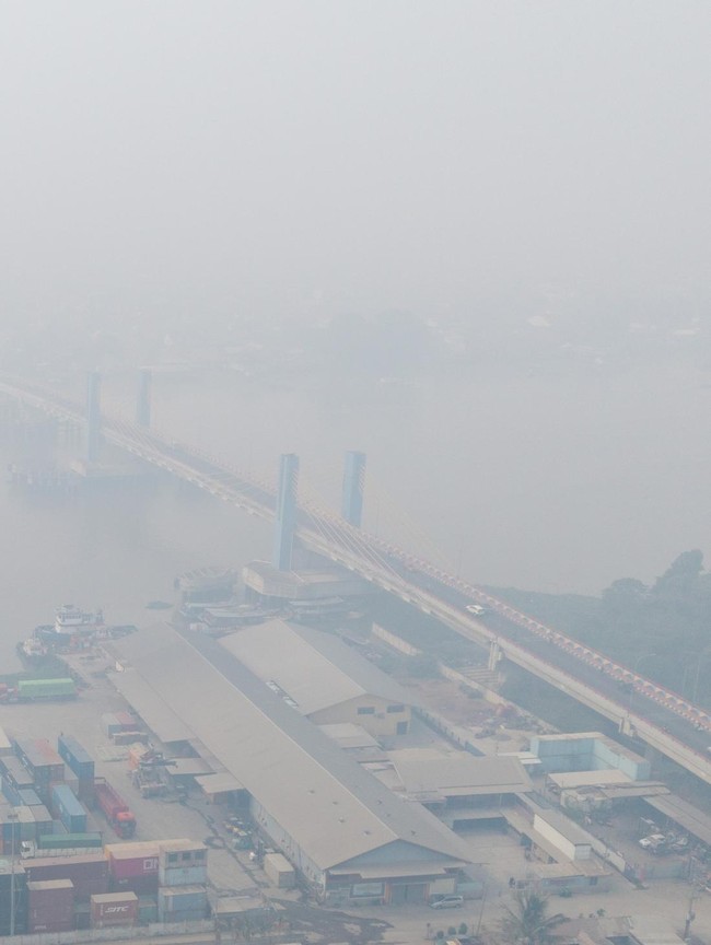 Kabut Asap Selimuti Palembang, Kualitas Udara  Masuk Kategori Berbahaya