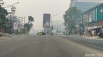 Penampakan Palembang Diselimuti Asap Karhutla, Kualitas Udara Berbahaya