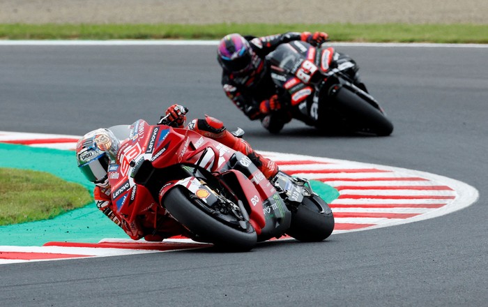 MotoGP - Japanese Grand Prix - Twin Ring Motegi, Motegi, Japan - October 4, 2026 Ducati Lenovo Teams Marc Marquez in action during the race REUTERS/Androniki Christodoulou     TPX IMAGES OF THE DAY