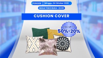 Transmart Full Day Sale! Sarung Bantal Sofa Cuma Rp 20 Ribu