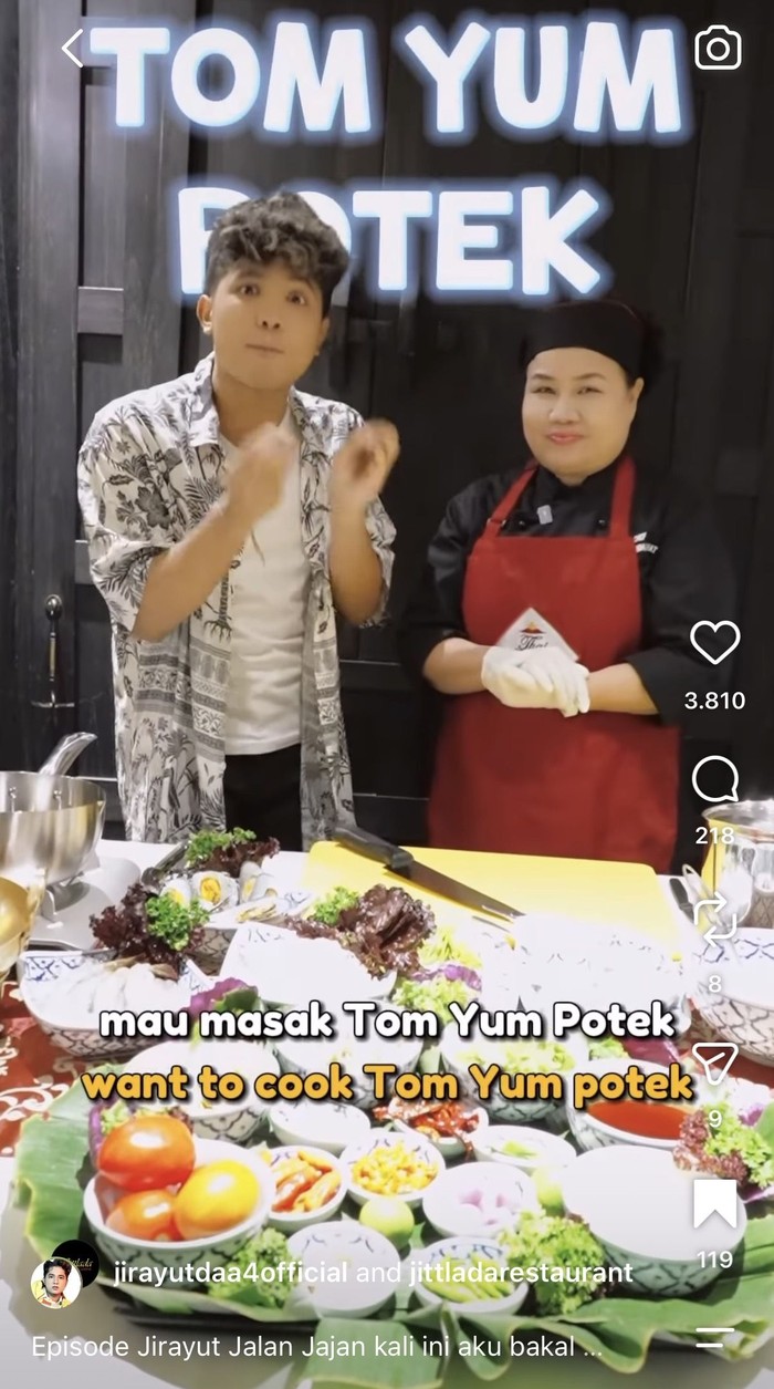 Aksi Seru Jirayut Masak Salad hingga Racik Tom Yum Khas Thailand Aksi Seru Jirayut Masak Salad hingga Racik Tom Yum Khas Thailand