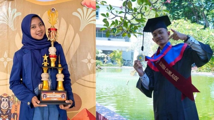 Anggita (kiri) dan Andhika (kanan) wisudawan terbaik ITS.