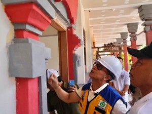 Satria Cek Pembangunan Ruang Kelas Sejumlah Sekolah di Klungkung