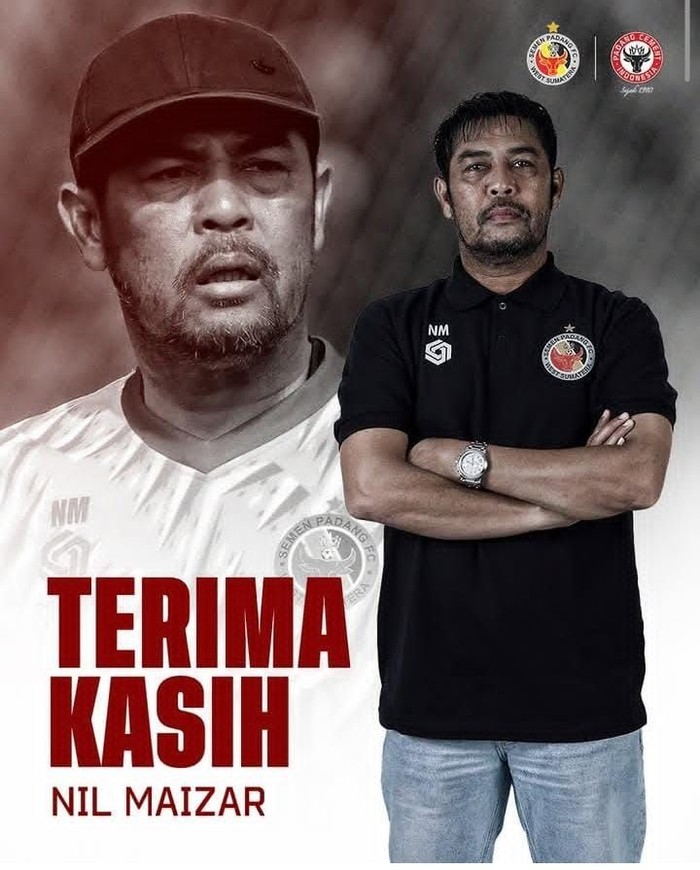 Foto : Pengumuman pemecatan Nil Maizar dari Semen Padang FC (Klub Semen Padang FC)