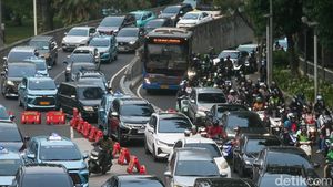 Jelang Final ASEAN Cup, Lalin Sudirman Arah GBK Mulai Padat