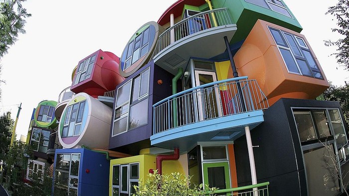 TOKYO, JAPAN - OCTOBER 27: The exterior of the concept design home 
