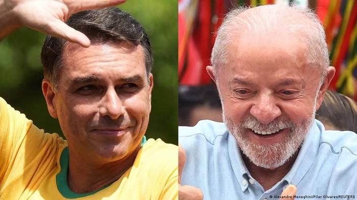 Hasil penghitungan awal pemilihan presiden Brasil menempatkan Flavio Bolsonaro di atas suara petahana Luiz Inácio Lula da Silva (Alexandre Meneghini/Pilar Olivares/REUTERS)