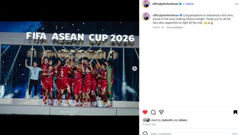 Akhirnya, Pelatih John Herdman bisa tenang usai bawa Garuda terbang tinggi dengan trofi pertama dalam 35 tahun terakhir. Foto: Screenshot