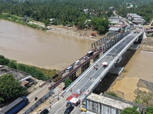 KemenPU Perkuat Tebing Sungai Jembatan Kuta Blang yang Dibangun Pasca Bencana