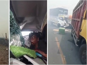 Kecelakaan Beruntun di Lampung Akibat Jarak Pandang Terganggu Kabut Asap