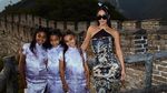 Gaya Memukau Kim Kardashian Boyong Keluarga Liburan ke Tembok Besar China