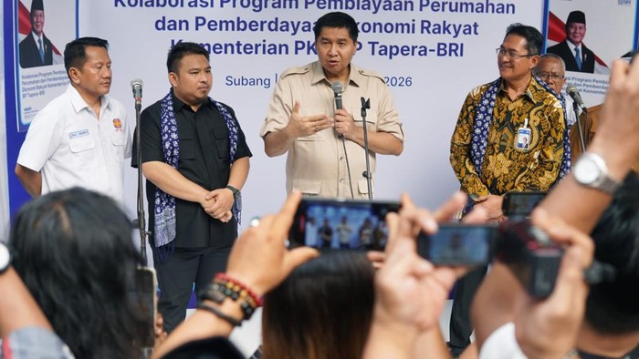 Kolaborasi Program Pembiayaan Perumahan dan Pemberdayaan Ekonomi Rakyat Kementerian PKP-BP Tapera-BRI yang berlangsung di Pendopo Rumah Dinas Bupati Subang.