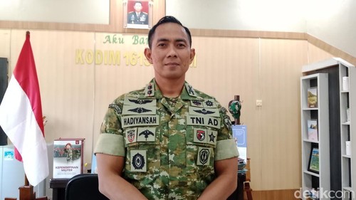 Komandan Kodim (Dandim) 1615/Lombok Timur, Letkol Inf. Hadiyansyah,  ketika diwawancara terkait KDKMP di Lombok Timur, NTB, Selasa (6/10/2026)