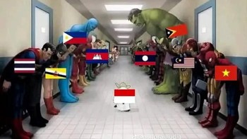 Lewat dulu, King Indo! Para jagoan ASEAN sampai memberi jalan. Waduh, aura juaranya sudah beda level. Foto: X.com