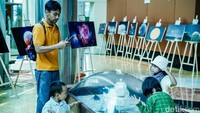 Kehadiran wahana planetarium mini menjadi salah satu daya tarik utama yang paling banyak diincar oleh para pengunjung. 