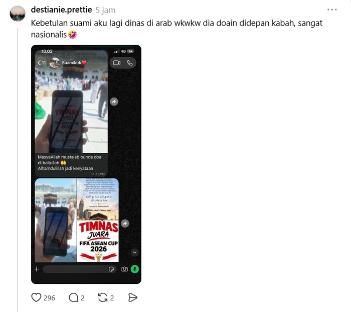 Netizen Indonesia dukung Timnas lewat doa Netizen Indonesia dukung Timnas lewat doa