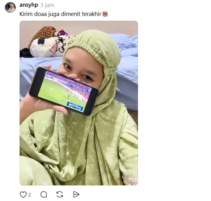 Netizen Indonesia dukung Timnas lewat doa Netizen Indonesia dukung Timnas lewat doa