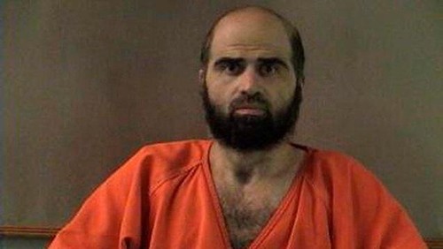 FILE PHOTO: Nidal Hasan, charged with killing 13 people and wounding 31 in a November 2009 shooting spree at Fort Hood, is pictured in an undated handout photo obtained by Reuters on June 29, 2012.  REUTERS/Bell County Sheriffs Office/Handout./File Photo