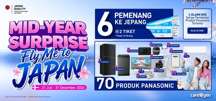 Panasonic Bagi Tiket Gratis ke Jepang Lewat Mid-Year Surprise