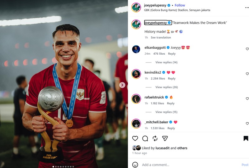 Euforia kemenangan Timnas Indonesia semalam di final FIFA ASEAN 2026 masih terasa sampai hari ini.