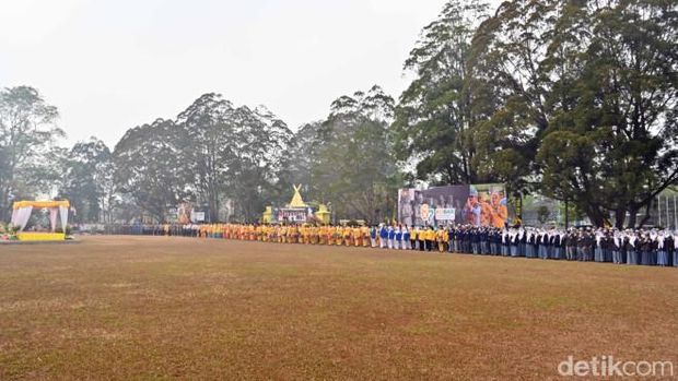 Upacara Hari Jadi ke-67 Kotawaringin Barat (Kobar) yang digelar di Lapangan Pemkab Kobar, Selasa (6/10/2026).