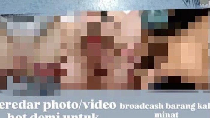 Foto korban setelah diedit oleh pelaku debt collector di Gresik