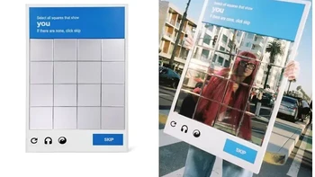 CAPTCHA pindah ke dunia nyata. Desain verifikasi yang biasanya meminta kita memilih kotak tertentu kini menjadi sebuah cermin. Kali ini tugasnya cuma memastikan yang terlihat memang kamu. Foto: via Boredpanda