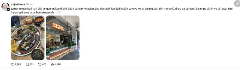 Heboh! 5 Pelanggan Komplain Jatuh Sakit Usai Makan di Resto Korea Bandung Heboh! 5 Pelanggan Komplain Jatuh Sakit Usai Makan di Resto Korea Bandung