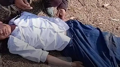 Korban N (13), yang pingsan usai dianiaya NA (15) di area persawahan, tepatnya di So Tolo Bou, Desa Mpuri, Kecamatan Madapangga, Kabupaten Bima, NTB, Seelasa (6/10/2026). (Istimewa)