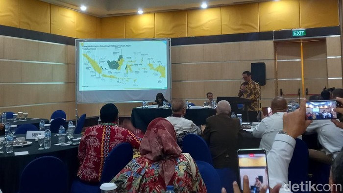 Menko Pangan Zulkifli Hasan menghadiri Munas KOPEK II di Manado. Fistel Mukuan/detikcom