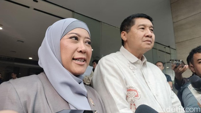 Menteri Komunikasi dan Digital (Komdigi) Meutya Hafid dan Menteri PKP Maruarar Sirait (Ara).