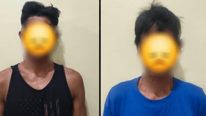 Tampang kedua terduga pelaku pembakaran lahan di Empat lawang