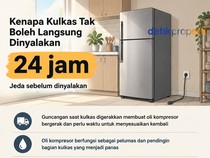 Infografis: Jangan Langsung Nyalakan Kulkas Habis Digeser, Harusnya Gimana?